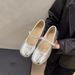 French Great-looking Flat-soled Silver Single Shoes, Women's Comfortable Summer Skirt, Mary Jane Shoes, Ballet Evening Shoes_vogvips.com