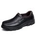 Foot Cover Round Head Large Size Shoes Thick Sole Men's Outdoor Casual Shoes Soft Sole Dad Sewing Line Men's Leather Shoes_vogvips.com