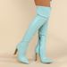 Women's Shoes Pointed Toe High Heeled Side Zipper Knee High Boots, Plus Size, Slimming Over The Knee Boots (Export Runway Bestseller)_vogvips.com