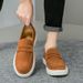New Plus Size Suede For Men Fashion Show Slip-On Leather Shoes Men's Unique Business Casual Sneakers_vogvips.com