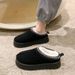 Warm Snow Boots High Heel Women 2024 Autumn Winter New Fashion One-piece Round Toe Thick Sole Fleece-lined_vogvips.com
