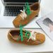 Flat replacement breathable two tone shoelaces, German training women's casual soft sole, mesh leather version, Forrest_vogvips.com