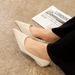 531-12 Korean-style Fashionable Women's With Internal Height Increase, Material, Pointed Toe, Shallow Cut, Simple And_vogvips.com