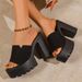 Women's High Heeled Sandals European American Style Chunky Heel Open Toe Summer Shoes_vogvips.com