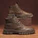 Martin Autumn 2023 New High-top British Style PU Mid-top Leather Shoes Men Black Work Boots Winter_vogvips.com