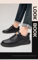 Cave Cowhide Men's Board Shoes Genuine Leather Casual Men's Mid-top Leather Shoes Invisible Inner Height Increase Men's Shoes_vogvips.com
