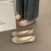 French Fairy Dress Ballerina With Hidden Wedge Heel, Versatile And Comfortable, Gentle Evening Shoes_vogvips.com