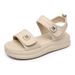 Sandals 2026 New Women's Thick-soled Flat-bottomed Breathable Leisure Sports Style Female Students Beach Shoes Wholesale Middle-aged And Elderly_vogvips.com