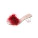 MTX 2025 New Summer Korean Style High Heels Thick Heel Slip-On Furry Bride Bridesmaid Robe Matching Shoes_vogvips.com