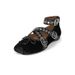Blue Satin Single For Women, Spring And Autumn New Fashion Versatile Cross Metal Buckle Ballet, Comfortable Granny_vogvips.com