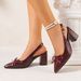Plus-size Summer Pointed-toe New Style Bowknot Elegant Foreign Trade High-heeled For Women 2026 Wholesale Chunky Heel_vogvips.com