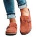 Women's Summer New Flat Soled Large Size Women's Shoes Casual Women's Shoes Without Heels One Foot Slip On Half Slippers_vogvips.com