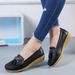 Summer Hollowed Out New Leather Shoes For Middle-aged Elderly Mothers, Single Bean Women's Soft Soles, Sloping Heels,_vogvips.com