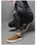 Men's Shoes Breathable Round Head Foot Cover White Shoes Suede Thick Baseplate Shoes Trendy Casual Shoes_vogvips.com