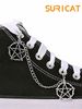 Grunge Punk Gothic Stylish Spider Charm Shoe Accessory Fall, Halloween_vogvips.com