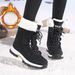 Snow Boots For Women, Warm And High Top Cotton Shoes With Fleece, Outdoor Hiking Boots, Skiing Boots_vogvips.com