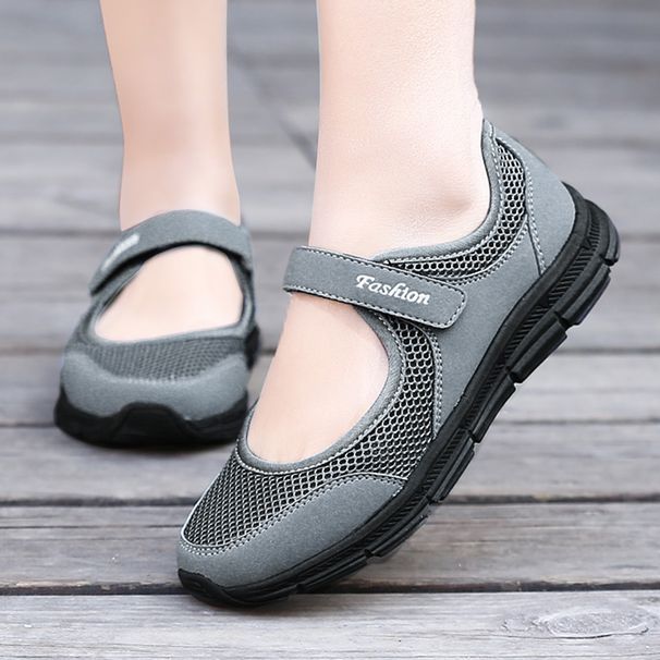 Summer Casual Soft Portable Sneakers Walking Flat Soles For Women Breathable Slip On White Shoes_vogvips.com