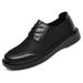 Euro Step 2025 New Summer Breathable Men's Deodorant Thin Black Soft Sole Mesh Sports Casual Leather Shoes_vogvips.com