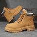 Martin 2025 Autumn New Fleece-Lined Thickened Outdoor Work British Style Yellow Boots Men's Shoes_vogvips.com