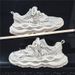 Summer mesh men's shoes breathable casual student sports running versatile Korean thick soled height enhancing white dad shoes_vogvips.com