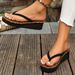 Summer New Style Platform Wedge Sandals, Flip Flops, Plus Size, Casual, For Women_vogvips.com