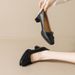 Weiwei Lady 268-3 French Retro Black Commuting High Heels Square Toe Bow Shallow Single Shoes For Women Spring_vogvips.com