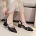 Fashion Sandals For Women Fairy Style 2025 New Summer Closed Toe Chunky Heel Rhinestone High Heels Matching Skirt_vogvips.com