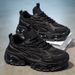 Black Warrior Height-increaing For Men, Autumn Thick-oled Caual Neaker, Men' High-end Trendy Treet-tyle Dad_vogvips.com