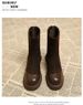 2025 Retro-style Dr. Martens Boots, Women's Rear Zipper Skinny Boots With Velvet Cotton Boots_vogvips.com