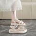 Women's Summer Thick-soled Sandals, Casual And Versatile Strappy Slide Sandals With Soft Bottoms, Two-Purpose Beach Shoes_vogvips.com