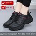 Huaqiang Warrior Black Leather Waterproof Leisure Women's Shoes_vogvips.com
