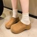 Women's Chunky Platform Closed-Toe Slippers - Boho-Inspired House Shoes With Arch Support & Non-Slip Sole (Brown/Tan/Leopard, EU 35-40)_vogvips.com