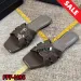 Designer Slippers Tribute Rubber Slides Leather Flat Heels Claquette For Female Womens Summer Outdoor Shoes Fashion_vogvips.com