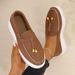 SHLIANG Flat Bottom Casual Women's Loafers Spring Autumn New Style Round Toe Low Heel Rubber Outsole Shoes X0074_vogvips.com