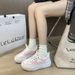 Thick White Women New Spring Breathable Mesh For Students Versatile Soft Soled Sports And Leisure Board Shoes_vogvips.com