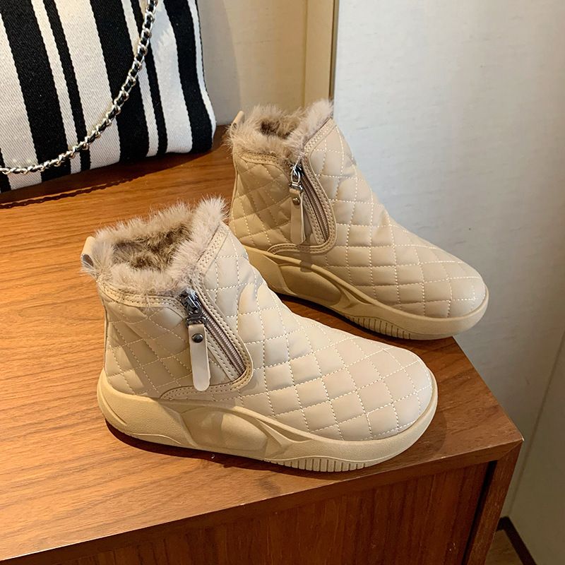 1178225343@qq.com Fleece-Lined High-Top Snow Boots For Women 2025 Winter New Style Student Ins Korean Version Warm Casual Cotton Shoes_vogvips.com