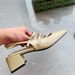 2026 Summer New Patent Top Quality Leather Double G Rhinestone Buckle Chunky Square Toe Closed Back Mid-Low Heel Women's Sandals_vogvips.com