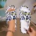 Summer Hot-selling Women's Shoes Sexy Leopard Print Slippers Outdoor Vacation Beach Walk Home Bathing Pink And White Sanders_vogvips.com