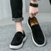 New Fashion Genuine Leather Retro Business Men's Casual Shoes Black Daily Office Loafers One-step Driving Party Dress Wedding Men's Shoes_vogvips.com