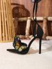 Embroidered Butterfly Strappy High Heel Sandals Pointed Toe Summer Glam Shoes Light Luxury Butterfly Decorated Stiletto Heels With Lace Up Design_vogvips.com