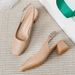 2025 New Mid Thick Heel High Heels Women's Shoes French Baotou Shallow Mouth Sandals Women's Summer Large Coarse Heeled Sandals_vogvips.com