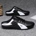 Euro Step Summer Mesh New Breathable Sneakers Slip-On Men's Sports Casual Shoes Half Slippers_vogvips.com