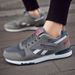 Men's Trendy Korean Style Sports Fashion Mesh Gray Running Shoes For Men_vogvips.com