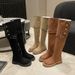 Chunky-heeled Knight Boots Women's 25 Autumn/Winter New Retro Western Long Boots_vogvips.com