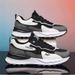Men's Breathable Mesh Casual Sneakers With Thick Sole For Comfort And Style, Lightweight And Supportive For Daily Wear_vogvips.com