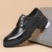 Euro Step New Men's Suit Leather Autumn British Style Business Formal Brogue Thick Casual Shoes Soft Sole Black_vogvips.com