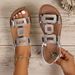 European American Foreign Trade Large-size Buckle Flat Hollow Women, Fashionable And Versatile For Outdoor Wear, Beach_vogvips.com