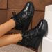 2025 New Women Wedge Platform Sneakers Rubber Leather High Heels Lace Up Shoes Height Increasing White Thick Bottom_vogvips.com