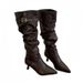 Spicy Girl Pointed Toe Riding 2024 Autumn Winter Pleated Slim Over-the-Knee Long Thin Heel High Boots_vogvips.com