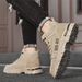 European Warm Series Autumn Winter New Fashion Versatile High-top Leather Motorcycle Yellow Martin Outdoor Sports Travel Height-increasing_vogvips.com